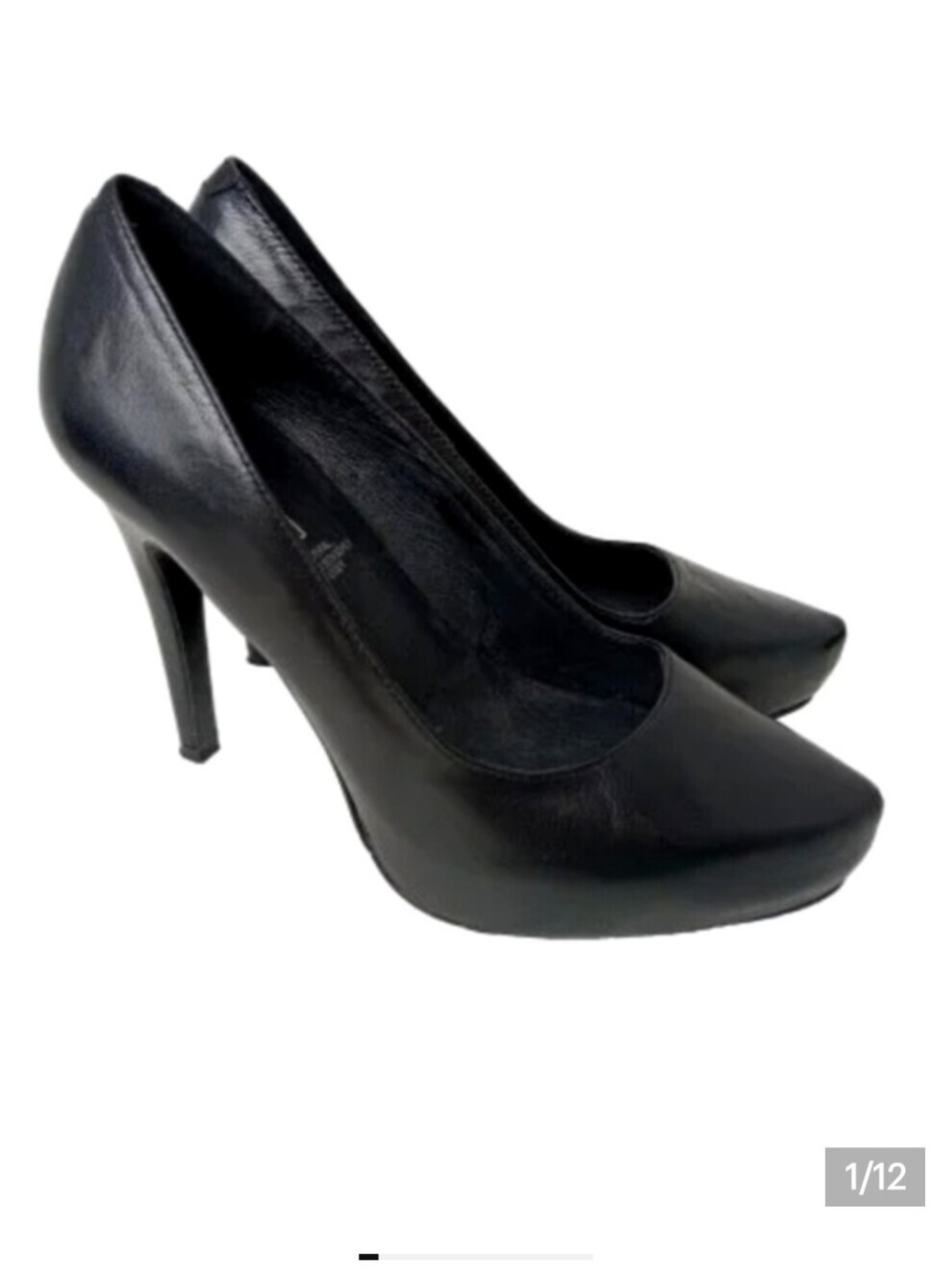 New Classic black leather pump Size 40, Sz 9/9.5 US By 5th AVENUE